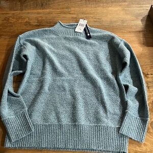 Light blue mock turtleneck sweater PS